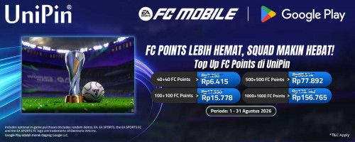 FC Points Lebih Hemat, Squad Makin Hebat! Top Up EA SPORTS FC™ Mobile di UniPin